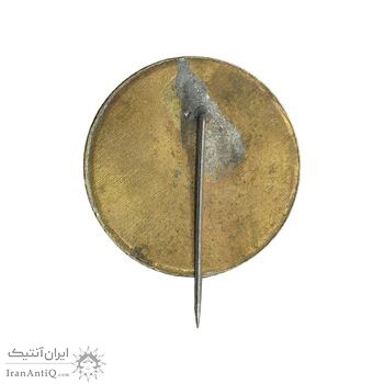 نشان سوزنی نمایشگاه صنعتی آبان 1346 - EF - محمد رضا شاه