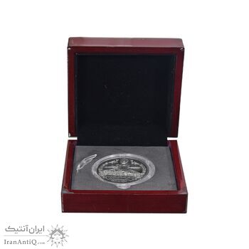 مدال نقره یادبود هشتاد و پنجمین سالگرد تاسیس بانک ملی ایران - با جعبه فابریک - UNC - جمهوری اسلامی