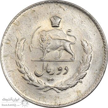 سکه 2 ریال 1336 مصدقی - MS63 - محمد رضا شاه
