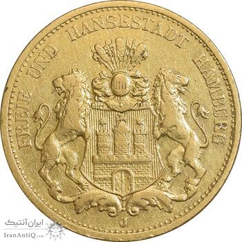 سکه طلا 20 مارک 1877 - AU55 - آلمان