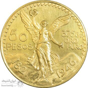 سکه طلا 50 پزو 1946 - MS62 - مکزیک