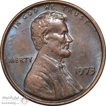 سکه 1 سنت 1973 لینکلن - AU55 - آمریکا