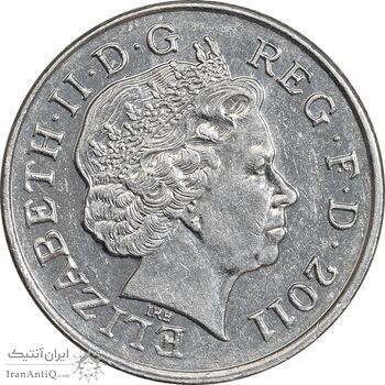 سکه 10 پنس 2011 الیزابت دوم - AU58 - انگلستان