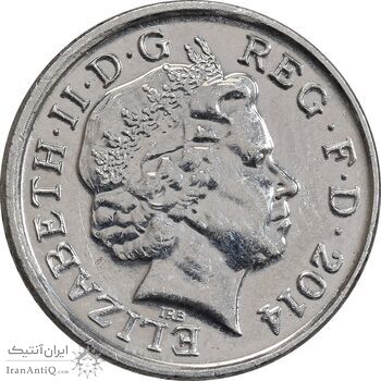 سکه 5 پنس 2014 الیزابت دوم - AU58 - انگلستان