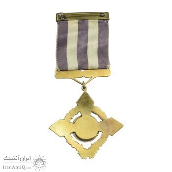 نشان خدمات ورزشی - با روبان و جعبه فابریک - AU - محمد رضا شاه