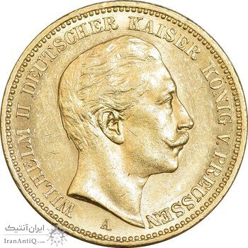 سکه طلا 20 مارک 1901 ویلهلم دوم - MS64 - آلمان