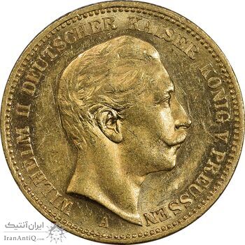 سکه طلا 20 مارک 1901 ویلهلم دوم - MS64 - آلمان