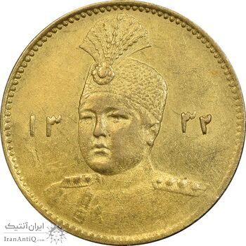 سکه طلا 5000 دینار 1332 تصویری - MS61 - احمد شاه