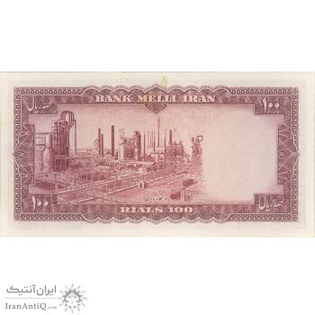 اسکناس 100 ریال 1333 - تک - UNC62 - محمد رضا شاه