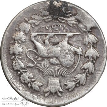 سکه 500 دینار بدون تاریخ خطی - نوشته های رو مکرر - EF - مظفرالدین شاه