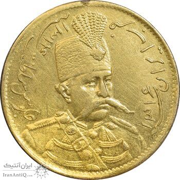 سکه طلا 1 تومان 1314 تصویری - AU - مظفرالدین شاه
