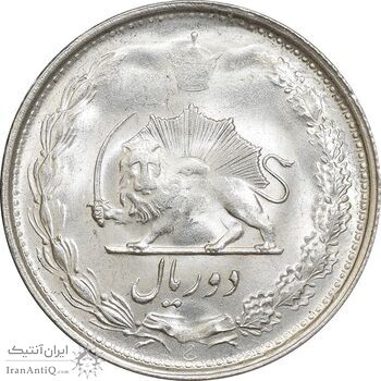 سکه 2 ریال 1322 - MS63 - محمد رضا شاه