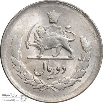 سکه 2 ریال 1331 مصدقی - MS62 - محمد رضا شاه سکه 2 ریال 1331 مصدقی - MS62 - محمد رضا شاه