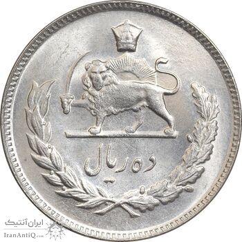 سکه 10 ریال 1348 - MS65 - محمد رضا شاه