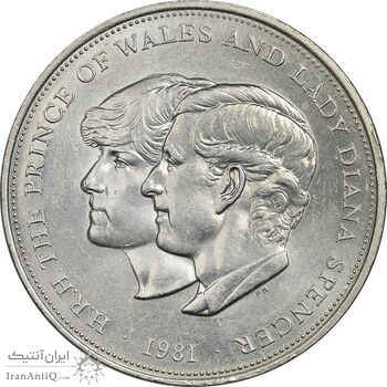 سکه 25 نیو پنس 1981 الیزابت دوم - MS61 - انگلستان