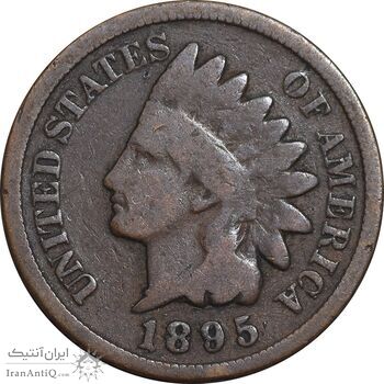 سکه 1 سنت 1895 سرخپوستی - VF30 - آمریکا