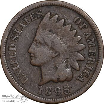 سکه 1 سنت 1895 سرخپوستی - EF40 - آمریکا