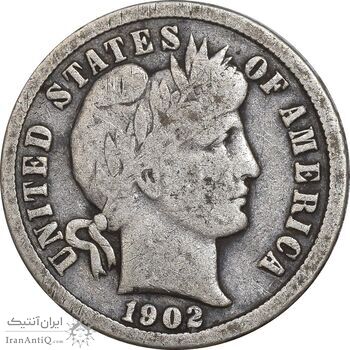سکه 1 دایم 1902 باربر - VF35 - آمریکا سکه 1 دایم 1902 باربر - VF35 - آمریکا