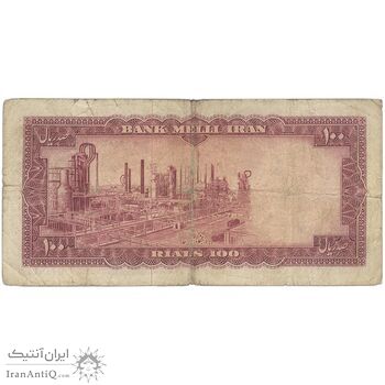 اسکناس 100 ریال 1333 - تک - F15 - محمد رضا شاه