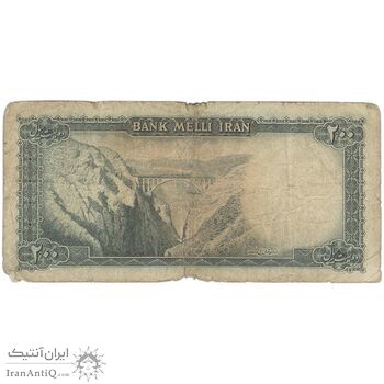 اسکناس 200 ریال سری سوم - تک - F12 - محمد رضا شاه