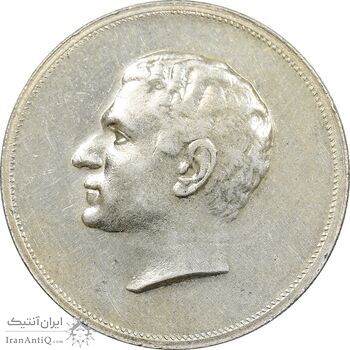 مدال نقره بیست و پنجمین سال سلطنت 1344 - MS60 - محمدرضا شاه