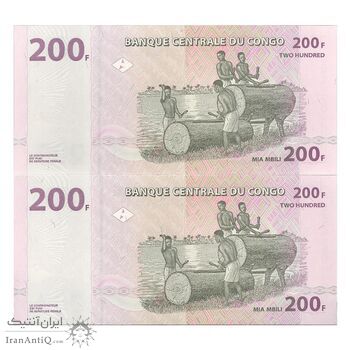 اسکناس 200 فرانک 2007 جمهوری دموکراتیک - جفت - UNC65 - کنگو