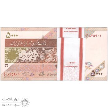 بسته اسکناس 5000 ریال امام (حسینی - بهمنی) کاسه بشقاب - UNC - جمهوری اسلامی بسته اسکناس 5000 ریال امام (حسینی - بهمنی) کاسه بشقاب - UNC - جمهوری اسلامی