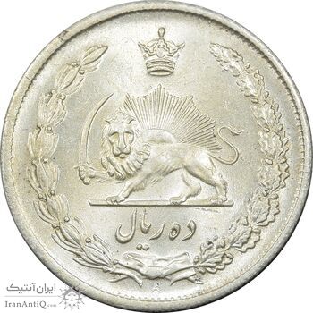 سکه 10 ریال 1323 - MS64 - محمد رضا شاه سکه 10 ریال 1323 - MS64 - محمد رضا شاه