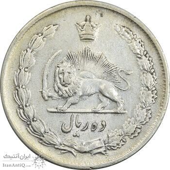 سکه 10 ریال 1323 - EF45 - محمد رضا شاه سکه 10 ریال 1323 - EF45 - محمد رضا شاه