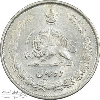 سکه 10 ریال 1324 - MS62 - محمد رضا شاه