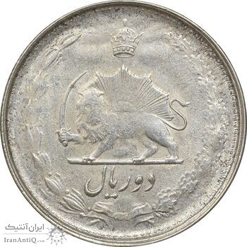 سکه 2 ریال 1323 - EF45 - محمد رضا شاه