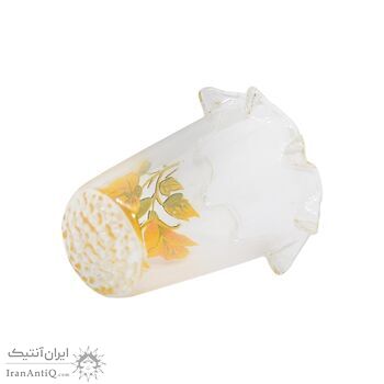 انگشتانه شیشه ای قدیمی با طرح گل  - کد 007063