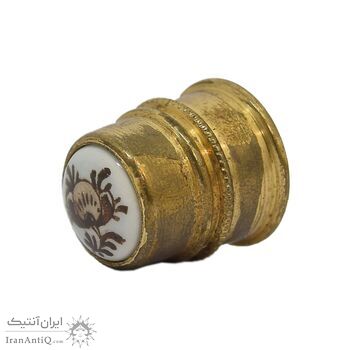 انگشتانه آهن قدیمی با طرح گل - کد 007092