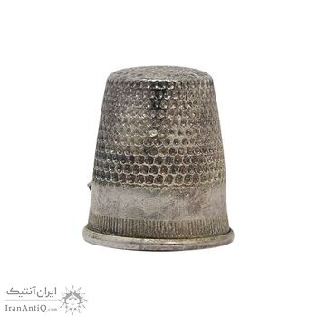 انگشتانه نقره قدیمی با طرح آنگلسی - کد 007098