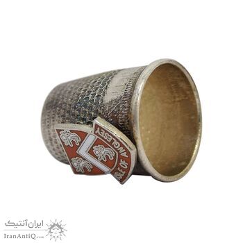 انگشتانه نقره قدیمی با طرح آنگلسی - کد 007098