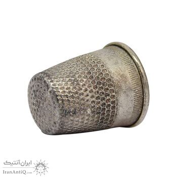 انگشتانه نقره قدیمی با طرح آنگلسی - کد 007098