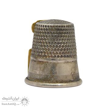 انگشتانه نقره قدیمی با طرح کنتربری - کد 007105