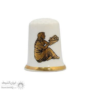 انگشتانه چینی قدیمی طرح ویرگو - کد 007045