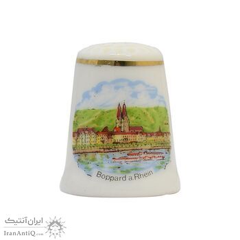 انگشتانه چینی قدیمی با طرح شهر بوپارد - کد 007051