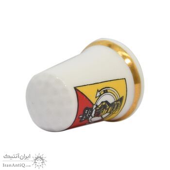 انگشتانه چینی قدیمی با طرح نماد RAC - کد 007054