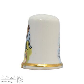 انگشتانه چینی قدیمی با طرح کشور ولز شمالی - کد 007055