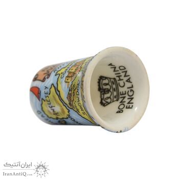 انگشتانه چینی قدیمی با طرح کشور ولز شمالی - کد 007055