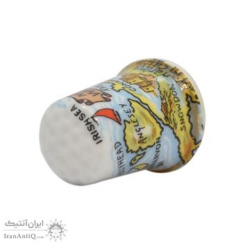 انگشتانه چینی قدیمی با طرح کشور ولز شمالی - کد 007055