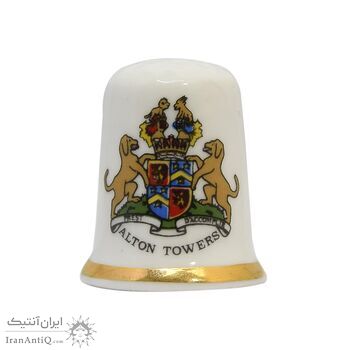 انگشتانه چینی قدیمی با طرح نماد ارل شروسبری - کد 007057