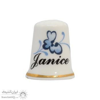 انگشتانه چینی قدیمی طرح گل - کد 007061