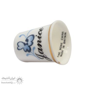 انگشتانه چینی قدیمی طرح گل - کد 007061