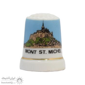 انگشتانه چینی قدیمی طرح قلعه ی مونت سنت میشل - کد 007029