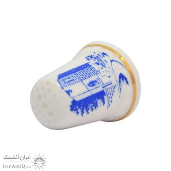 انگشتانه چینی قدیمی طرح قلعه - کد 007034 انگشتانه چینی قدیمی طرح قلعه - کد 007034