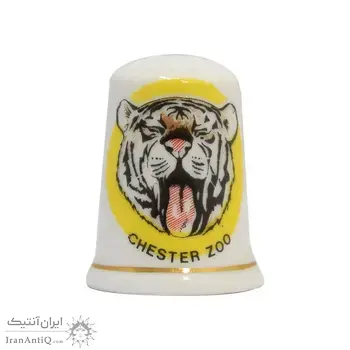 انگشتانه چینی قدیمی طرح ببر - کد 007035