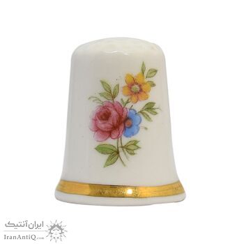 انگشتانه چینی قدیمی طرح گل - کد 007037
